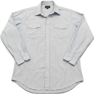 Schaefer Outfitter High Lonesome City Fit Western Shirt Sz L Tall Plaid USA Made